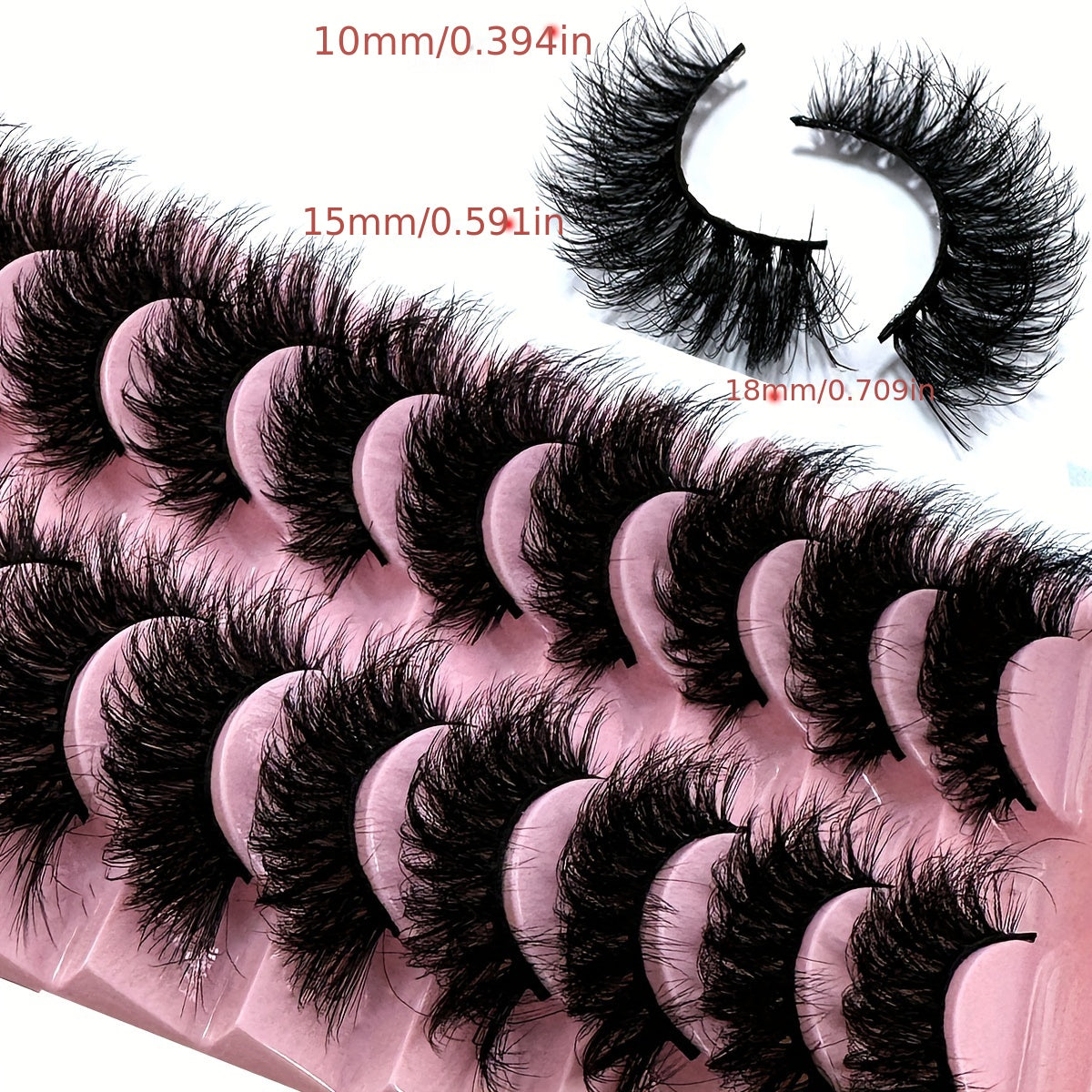 10 Pairs New False Eyelashes Cat Eye Fluffy False Mink Eyelashes 8D Wispy Eyelashes Dramatic Long Thick Curled False Eyelashes Natural Looking Soft Fluffy 3D False Eyelashes Russian Curled Eyelashes